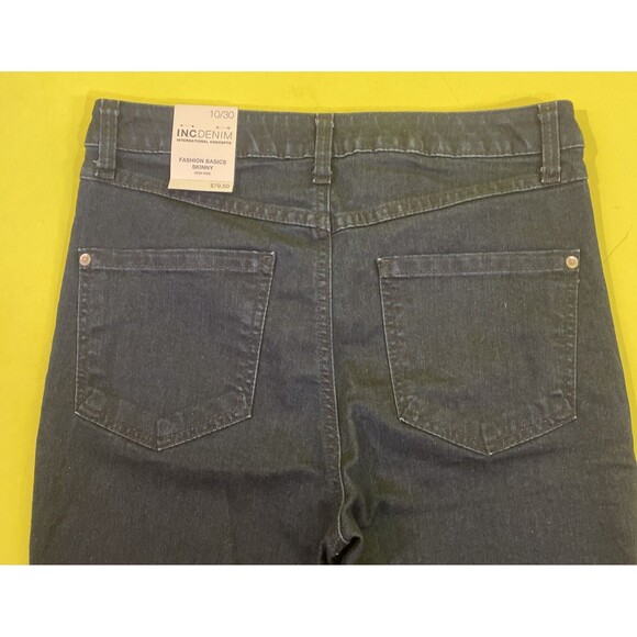 INC Womens 10/30S Jeans Blue Denim Madison Skinny Mid Rise 5-Pocket 27.5" Inseam - Picture 5 of 7